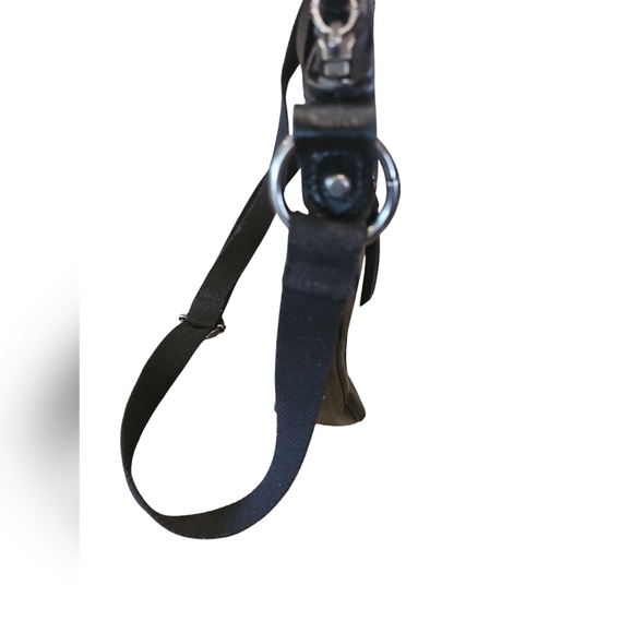 The Sak Black Reseda Multii Zip Embossed Leaf Detail Crossbody Purse 11" x 9" - Picture 8 of 11